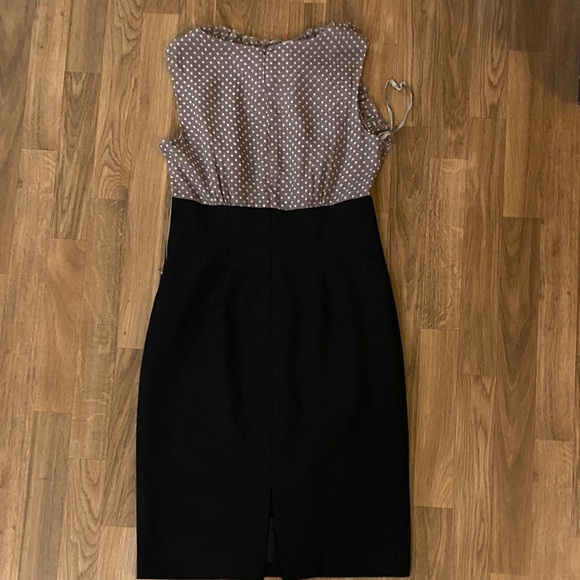 Anne Klein Black and Brown Midi Dress - Picture 4 of 4